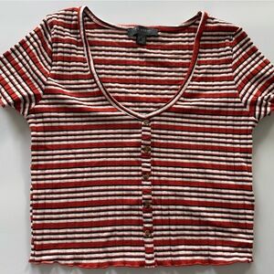 Primark Red and White Striped Top